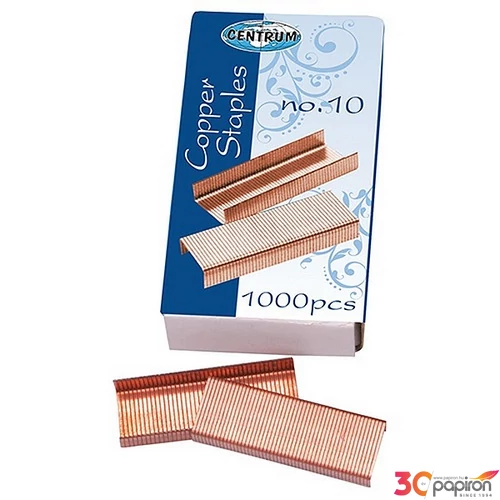 Tűzőkapocs Centrum No. 10 aranyínű 1000db/doboz 80612