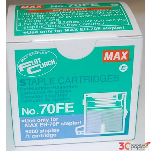 Tűzőkapocs Max No.70FE Max EH-70F tűzőgéphez 5000db/dob Irodai kisgép MAX No.70FE STAPL CARTRIDG