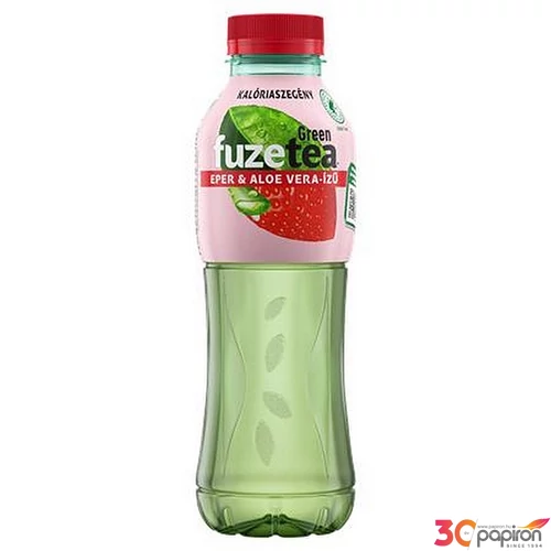 Üdítőita szénsavmentes 0,5l FUZETEA zöld tea eper-aloevera