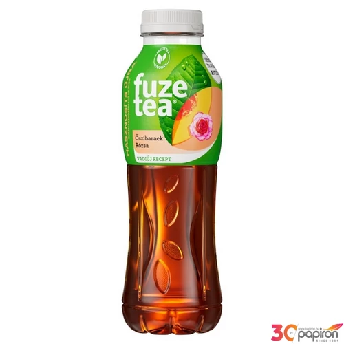 Üdítőital szénsavmentes 0 5 l FUZETEA barack-rózsa