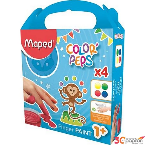 Ujjfesték készlet 4 Maped tégelyes kisgyerekeknek 4színx80ml Iskolaszerek Maped 812510