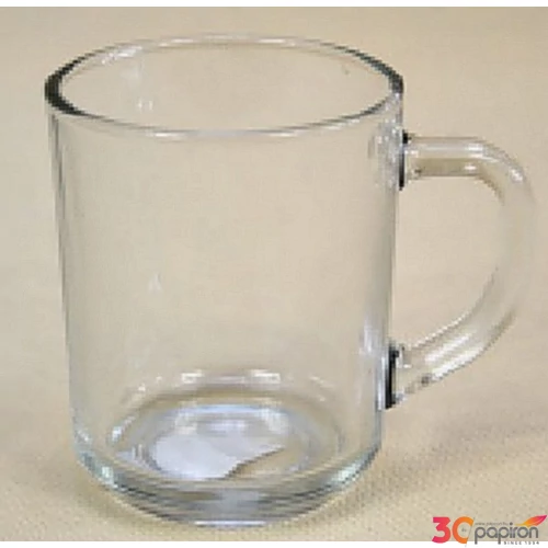 Bögre üveg 240ml 8x8cm egyenes áttetsző falú