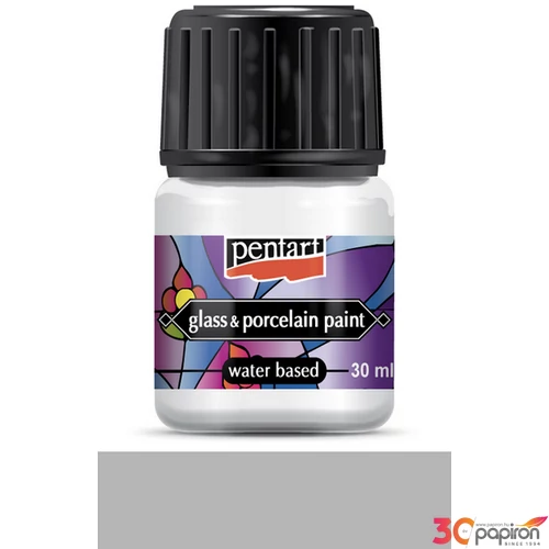 Üveg és Kerámiafesték Pentart 30ml - ezüst Pentart