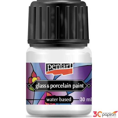 Üveg és Kerámiafesték Pentart 30ml - fehér Pentart