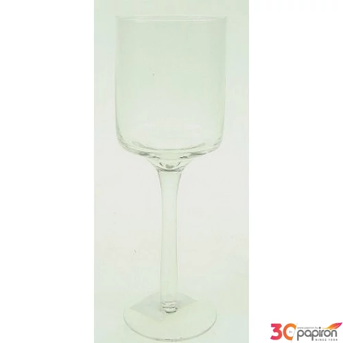 Üvegpohár talpas pohár Y 6,5x21cm áttetsző víztiszta