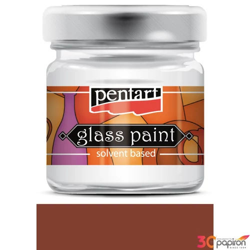 Üvegfesték oldószeres 30ml barna Pentart