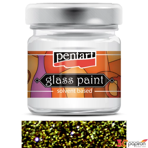 Üvegfesték oldószeres 30ml csillogó arany Pentart