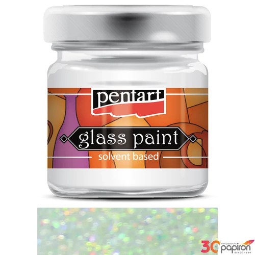Üvegfesték oldószeres 30ml csillogó szivárvány Pentart