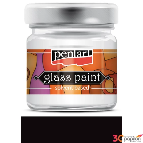 Üvegfesték oldószeres 30ml fekete Pentart