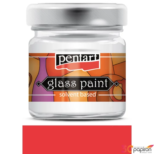 Üvegfesték oldószeres 30ml piros Pentart
