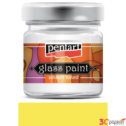 Üvegfesték oldószeres 30ml sárga Pentart