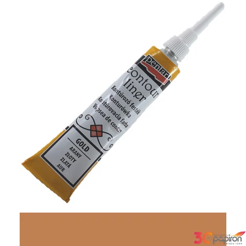 Üvegfesték Pentart kontúrozó 20ml bronz