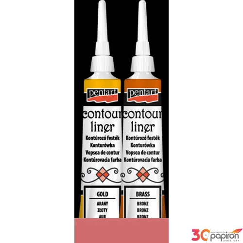 Üvegfesték Pentart kontúrozó 20ml réz