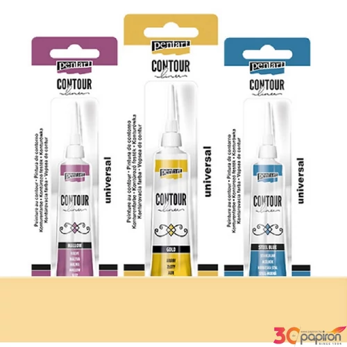 Üvegfesték Pentart kontúrozó 20ml, csillogó arany