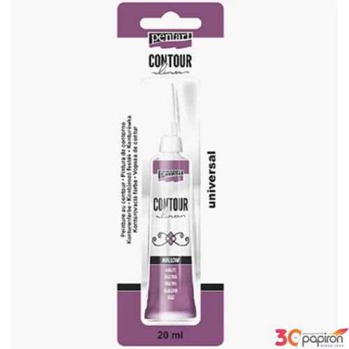 Üvegfesték Pentart kontúrozó mályva 20ml csillogó