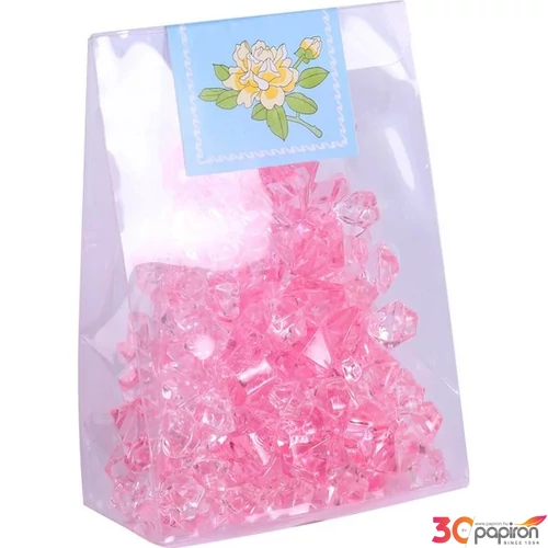 Üveglencse Színes 1 és 2 cm, rózsaszín