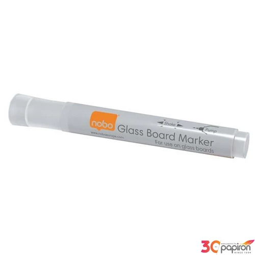 Marker üvegtábla Nobo 3mm kerek hegyű 4db fehér Prezentáció NOBO 1905323