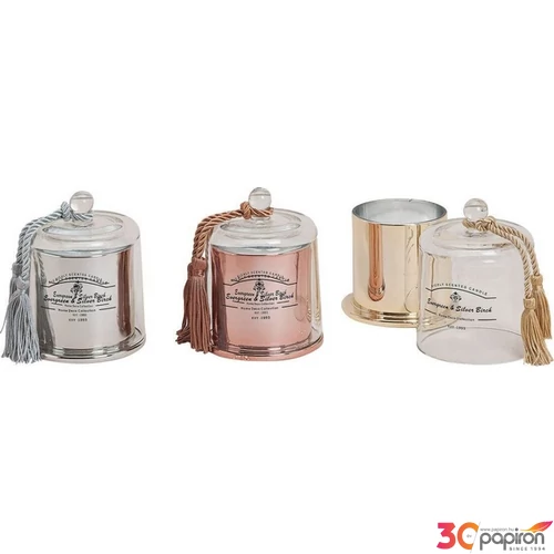 Elegáns gyertya üvegben 20' parfüm illattal 13x10cm