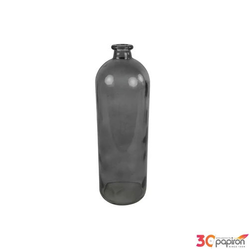 Váza üveg sötétszürke Bottle rd Dawn L dark grey SDDST5325