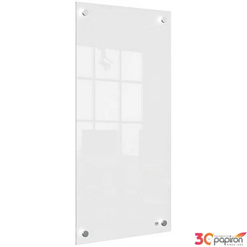 Üzenőtábla üveg fali keskeny 30x60cm NOBO Home fehér