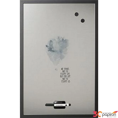 Üzenőtábla Victoria 60x40cm Travel mágnese fekete fakeretes, ezüst Prezentáció Victoria MM03453160