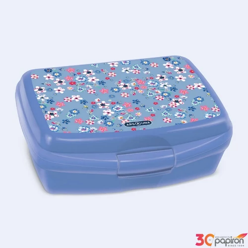 Uzsonnásdoboz Ars Una 24'' Pearl Blossom blue (5376) 24 52543760 zárható műanyag uzsonnás doboz