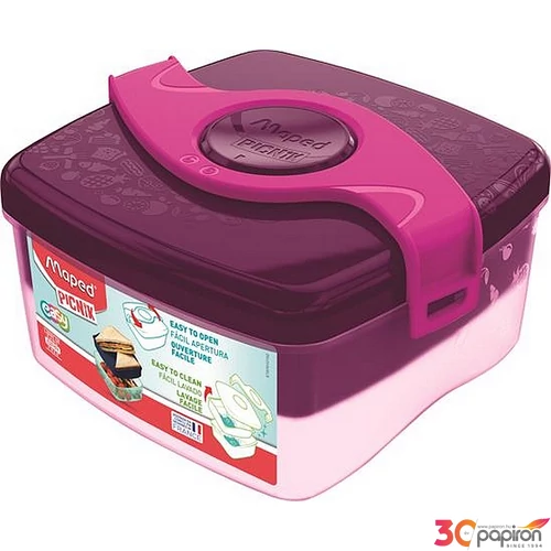 Uzsonnásdoboz Maped Picnik 14×14cm,1,4l Origins pink Iskolaszerek Maped 870101
