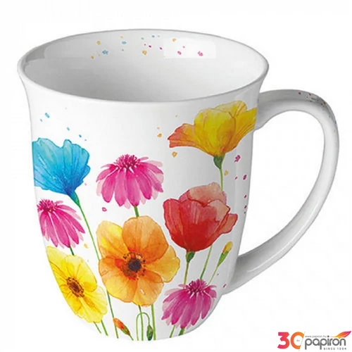 Bögre Porcelán 0,4l Colourful Summer Flowers 