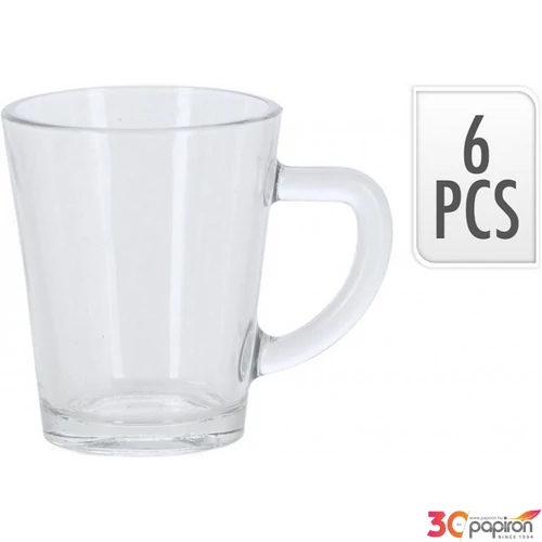 Bögre üveg 70ml Espresso, 6db/szett
