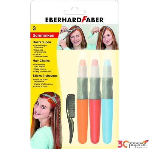 Eberhard Faber hajszínező EF-Hajszínező kréta 3db-os "alap színek csavarható mechanikával E579201