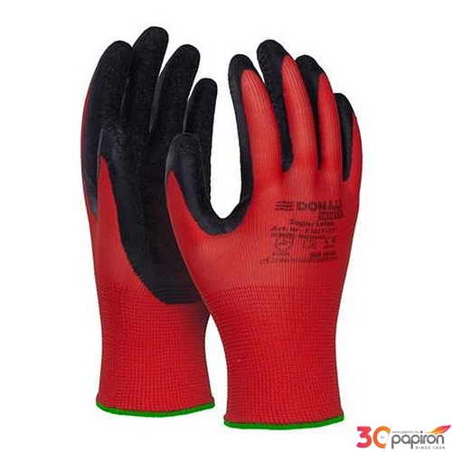 Védőkesztyű latex DONAU Safety" 11/XXL méret piros
