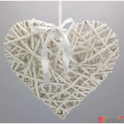 Koszorú vessző szív 19cm