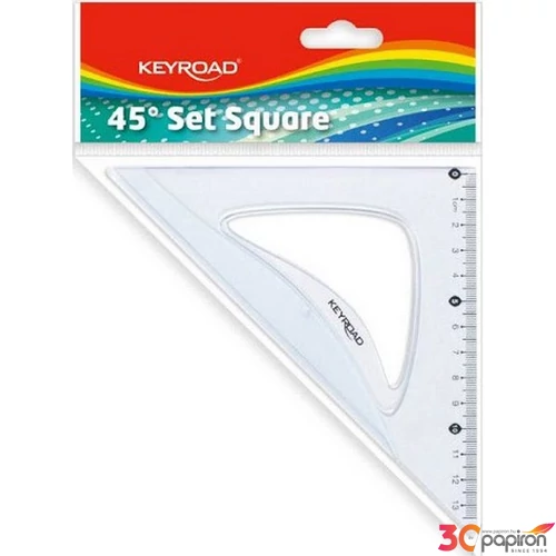 Vonalzó 13cm Keyroad KR971051 műanyag 45 fokos Iskolaszezonos termék
