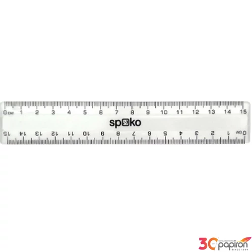 Vonalzó 15 cm átlátszó