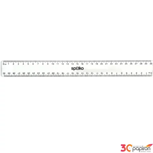Vonalzó 30 cm átlátszó 