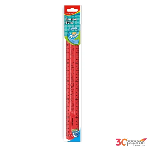 Vonalzó 30 cm flexibilis Keyroad Flex Draw vegyes szín KR971665