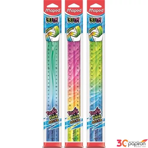 Vonalzó 30cm műanyag Maped Twist`n Flex Decor törhetetlen Irodai kiegészítők Maped 279315
