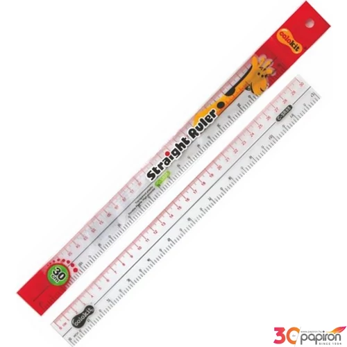 Vonalzó 30cm műanyag COLOkiT hajlítható áttetsző vonalzó Irodai kiegészítők COLOKIT C-SR05