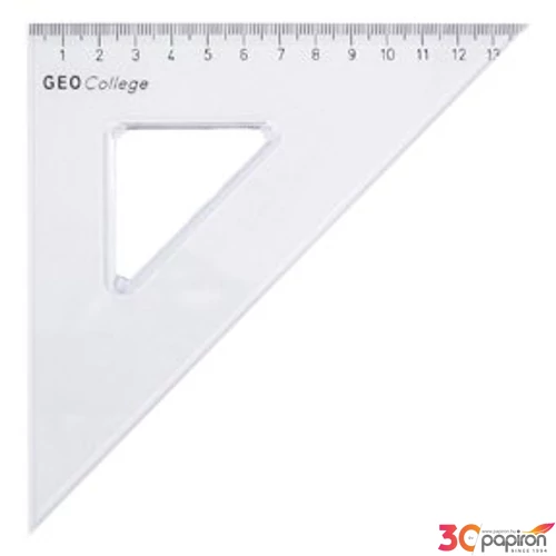 Vonalzó háromszög 45° 20cm Aristo GEOCollege víztiszta AH23420