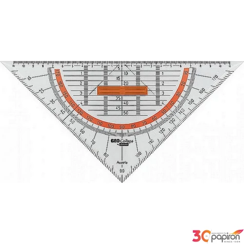 Vonalzó Aristo H.szög - GEOCollege 25 cm Fogóval Geometriai / Áttetsző