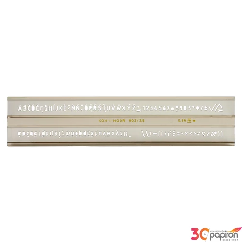 Vonalzó betűsablon 3,5mm Koh-I-Noor 748033 Műszaki vonalzó
