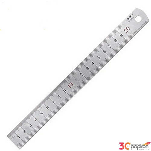 Vonalzó fém PRO - 20cm DELI fém vonalzó,20cm,DELI