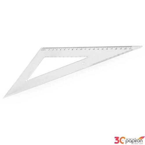 Vonalzó háromszög 21cm 60 fokos, műanyag