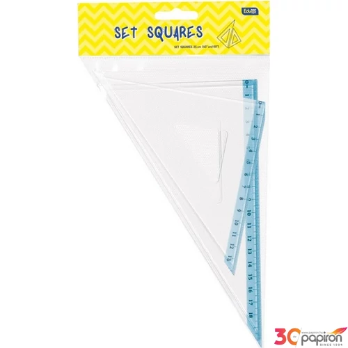 Vonalzókészlet Educa 45+60° háromszög vonalzók, 18cm iskolaszezonos termék