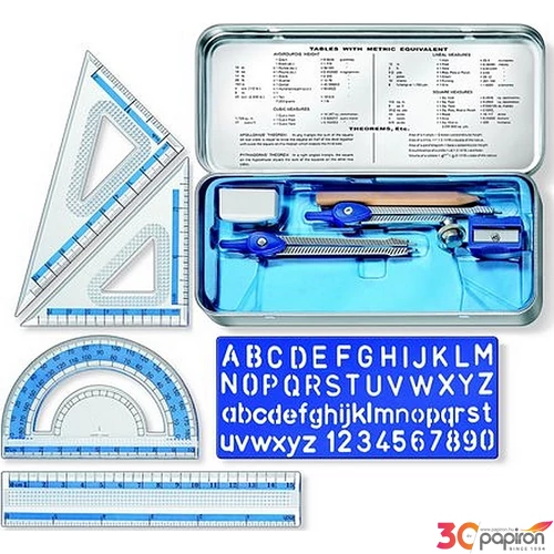 Matematikai készlet Staedtler 10db-os, fémdobozos Irodai kiegészítők Staedler 557 10
