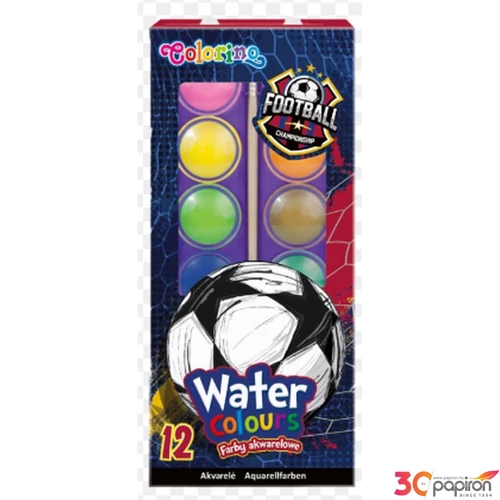Vízfesték Colorino 27mm 12 db-os Focis Iskolaszezonos termék