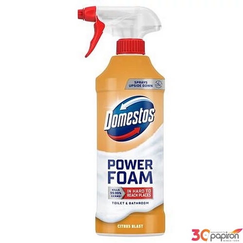 WC- és fürdőszoba tisztító hab 435ml DOMESTOS Power Foam Citrus Blast