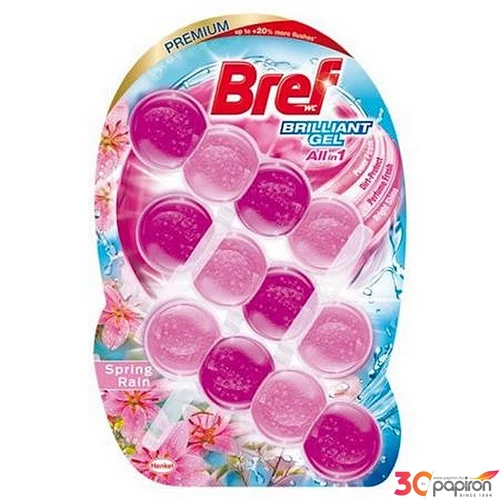 WC-tisztítógél 3x42g BREF Brilliant gél Spring Rain