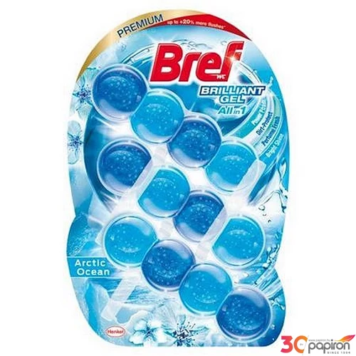 WC-tisztítógél 3x42g BREF Brilliant gél Arctic Ocean