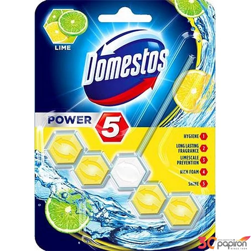 WC frissítő blokk 1db-os DOMESTOS Power 5 lime